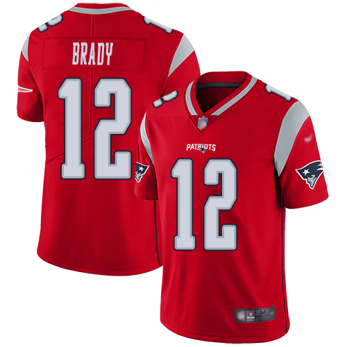 New England Patriots Football #12 Inverted Legend Limited Red Men Tom Brady NFL Jersey->new england patriots->NFL Jersey